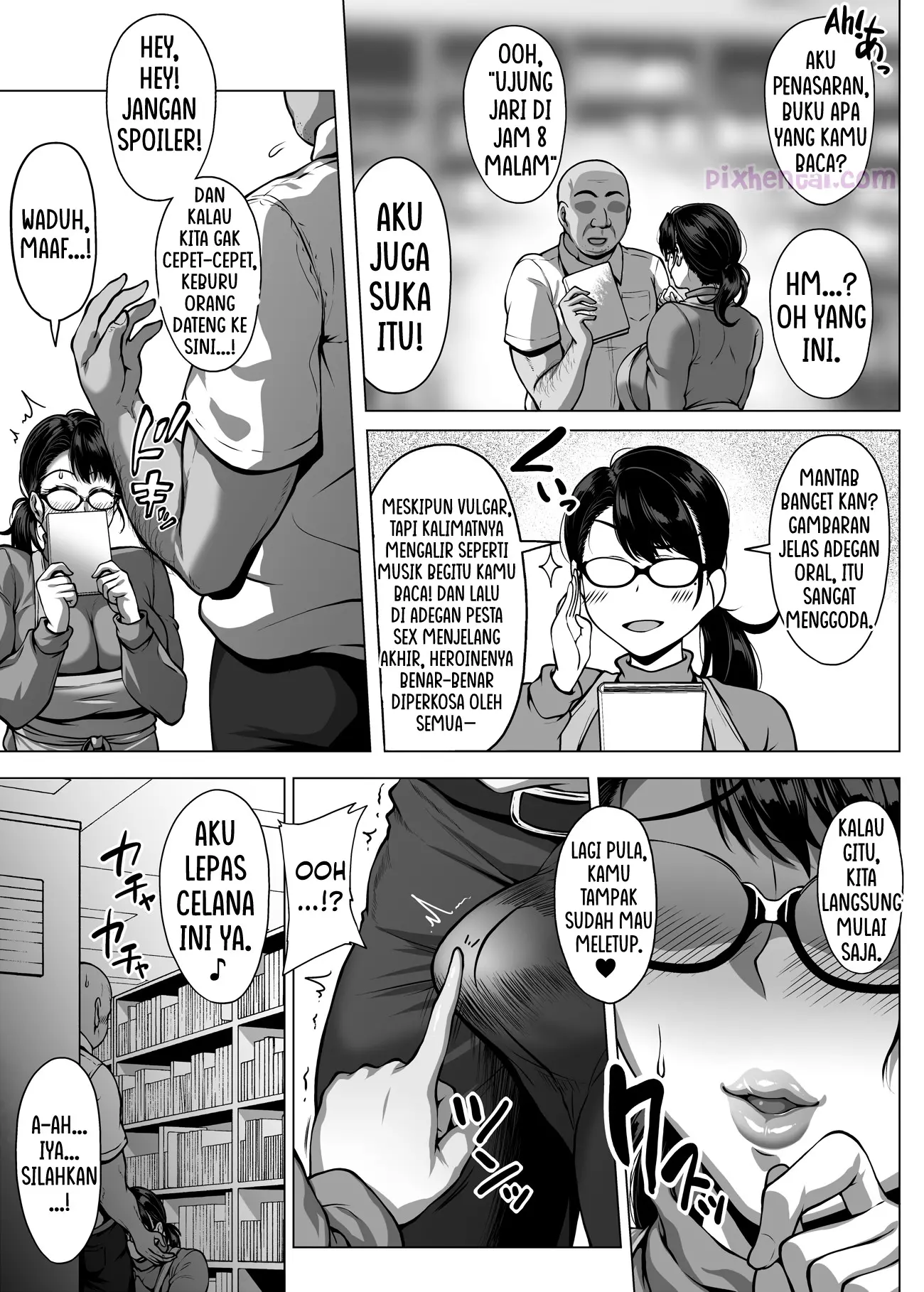 Komik hentai xxx manga sex bokep Lewd Librarian Pussy for Loan 10